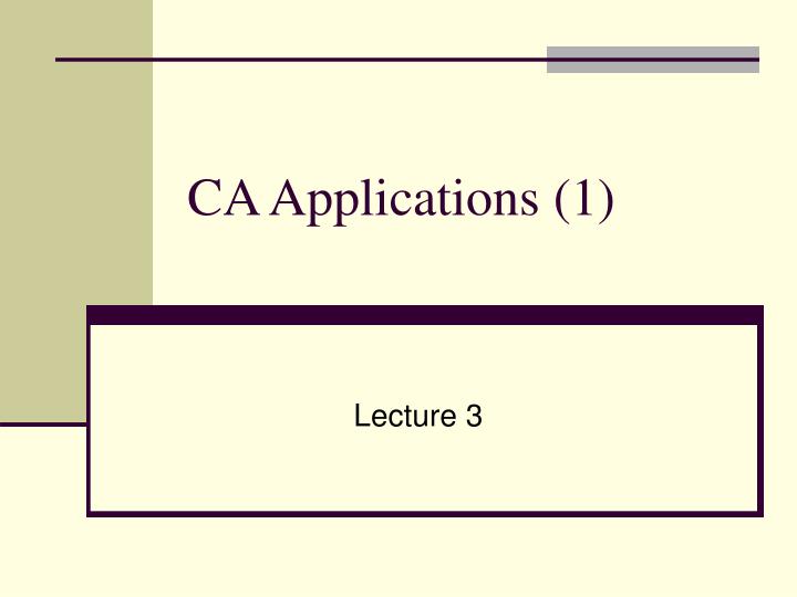 ca applications 1