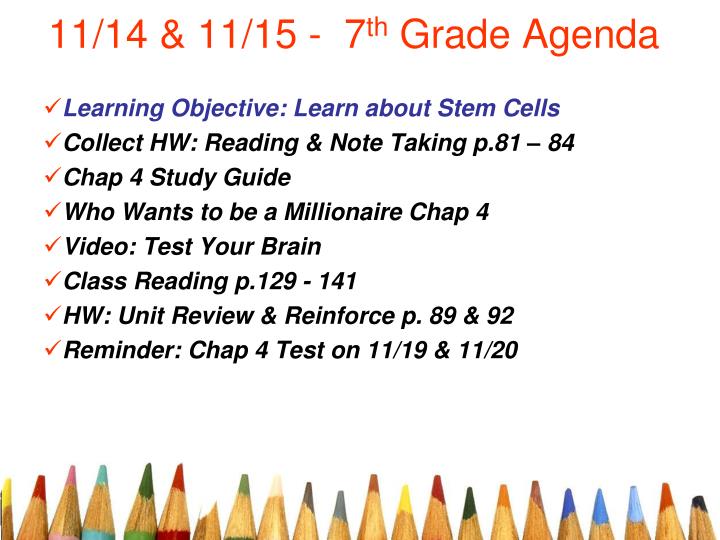 11 14 11 15 7 th grade agenda