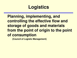 logistics