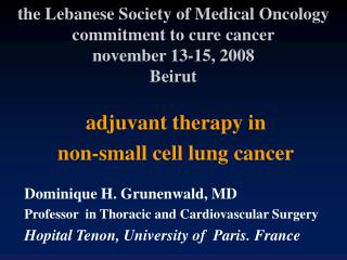 adjuvant therapy in non-small cell lung cancer