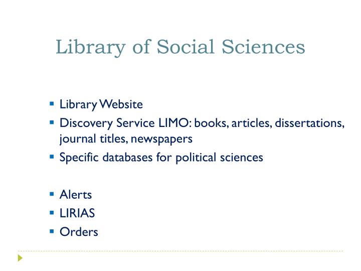 library of social sciences