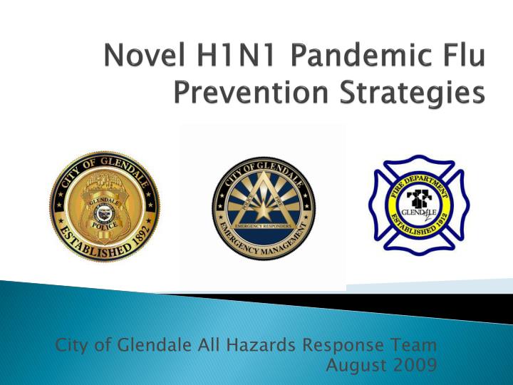 novel h1n1 pandemic flu prevention strategies