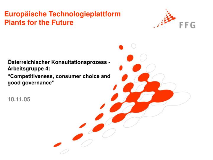 europ ische technologieplattform plants for the future