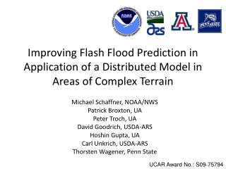 Improving Flash Flood Prediction in Application of a Distributed Model in Areas of Complex Terrain