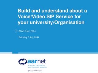Build and understand about a Voice/Video SIP Service for your university/Organisation