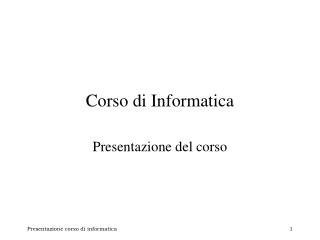 corso di informatica