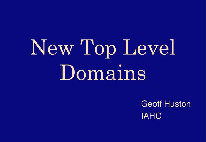 new top level domains