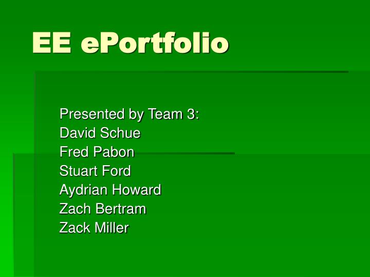 ee eportfolio