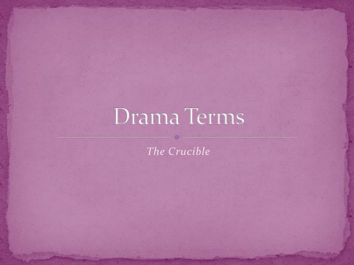 drama terms