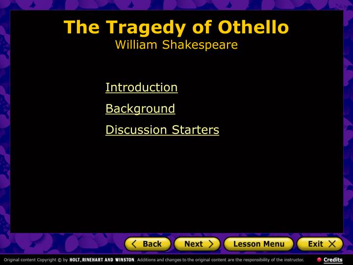 the tragedy of othello william shakespeare