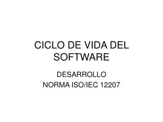 ciclo de vida del software