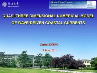 QUASI-THREE DIMENSIONAL NUMERICAL MODEL OF WAVE-DRIVEN COASTAL CURRENTS