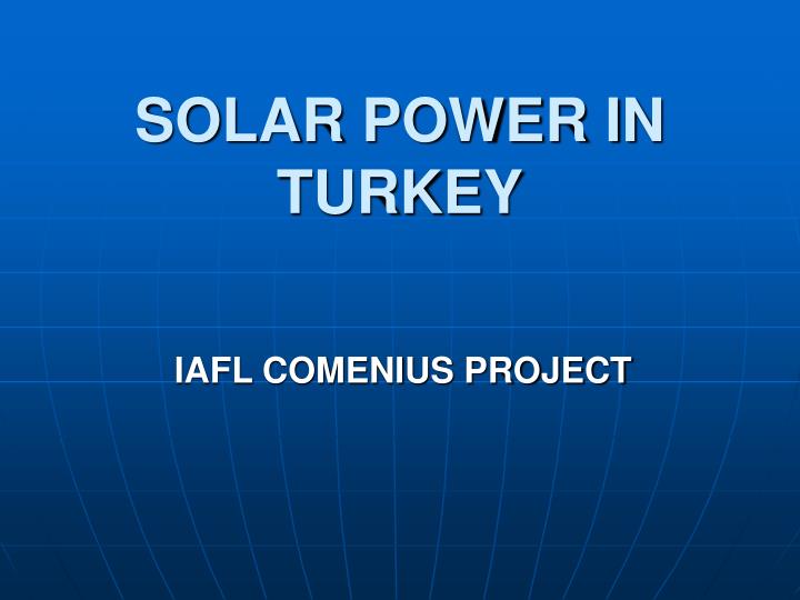 solar power in turkey