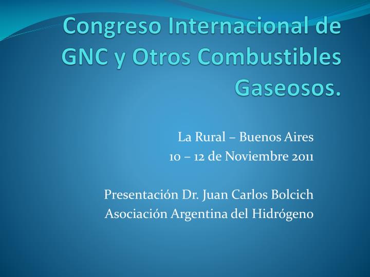 congreso internacional de gnc y otros combustibles gaseosos