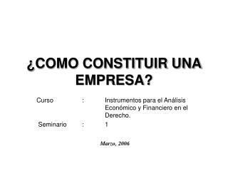 como constituir una empresa