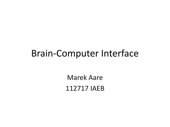 brain computer interface