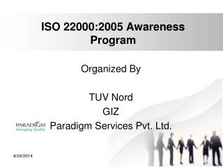ISO 22000:2005 Awareness Program