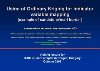 Using of Ordinary Kriging for indicator variable mapping (example of sandstone/marl border)