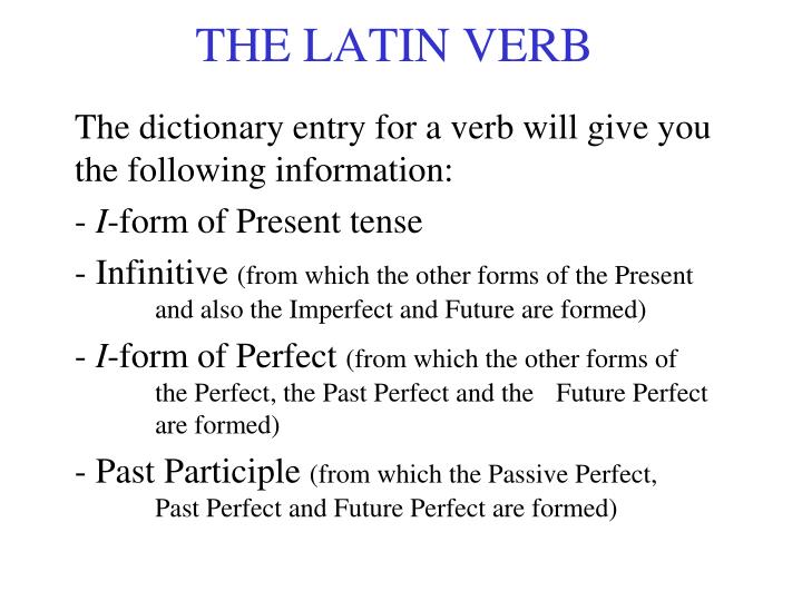 the latin verb