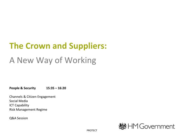 the crown and suppliers a new way of working