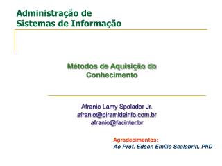 administra o de sistemas de informa o