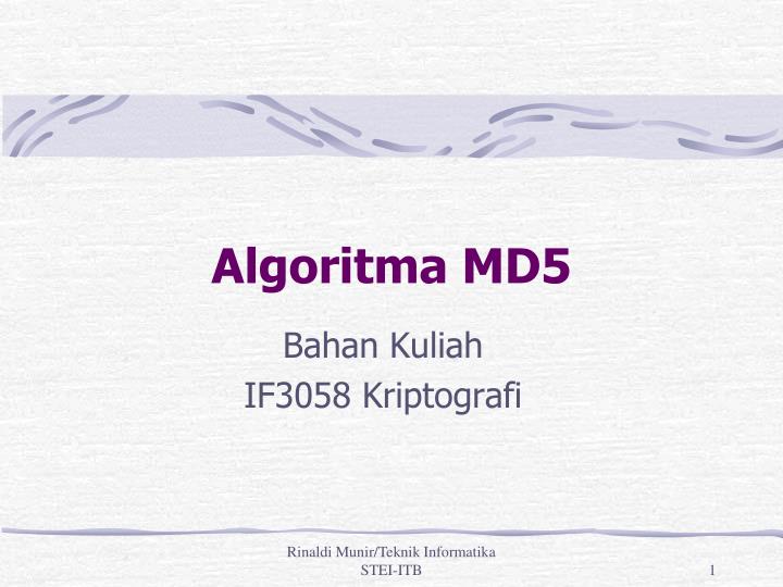 algoritma md5