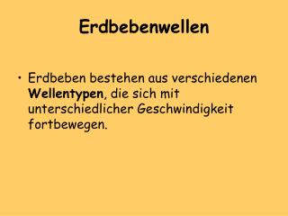 erdbebenwellen