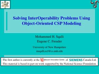 Solving InterOperability Problems Using Object-Oriented CSP Modeling