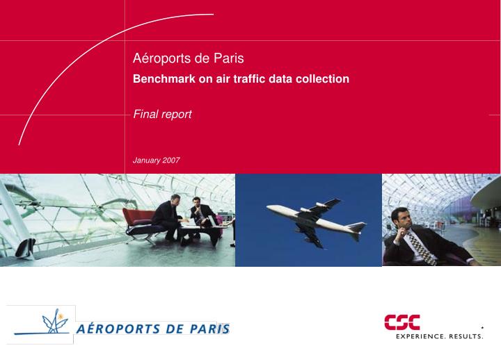 a roports de paris benchmark on air traffic data collection final report