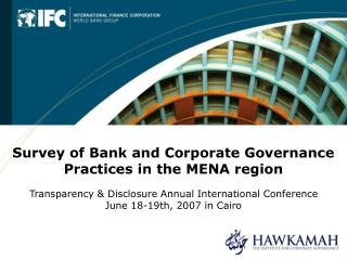 Survey of Bank and Corporate Governance Practices in the MENA region