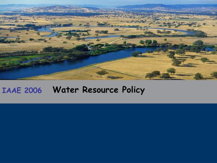 water resource policy