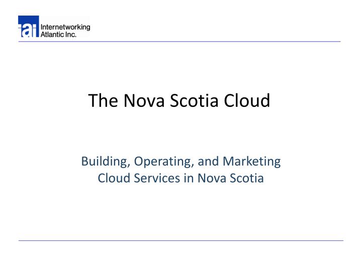the nova scotia cloud