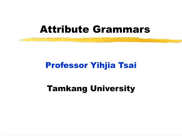 attribute grammars