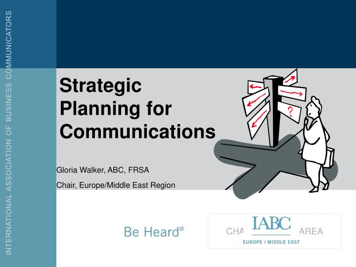 strategic planning for communications