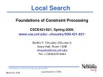 Local Search Techniques for Constraint Satisfaction Problems (CSPs) - slide 1