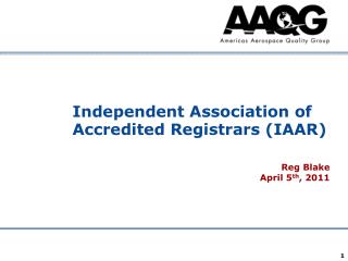 Independent Association of Accredited Registrars (IAAR)