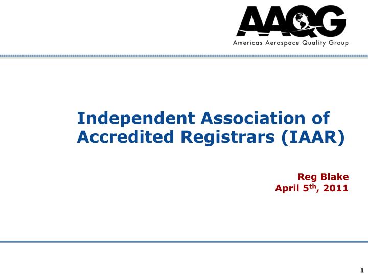 independent association of accredited registrars iaar