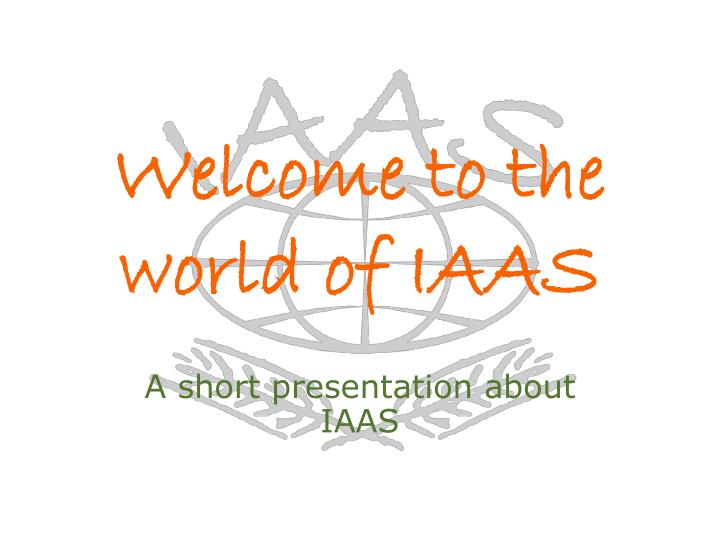 welcome to the world of iaas