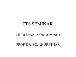 fp6 seminar