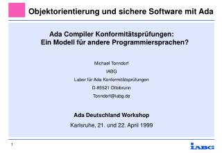 objektorientierung und sichere software mit ada
