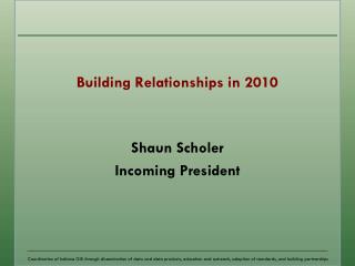 Building Relationships in 2010