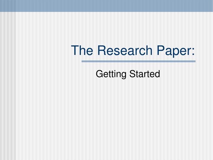 the research paper