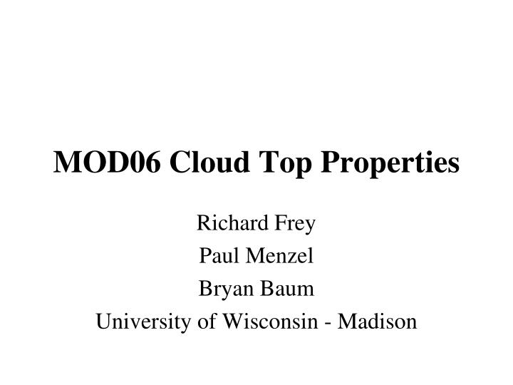 mod06 cloud top properties