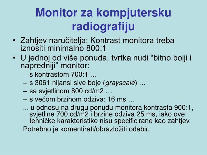 monitor za kompjutersku radiografiju