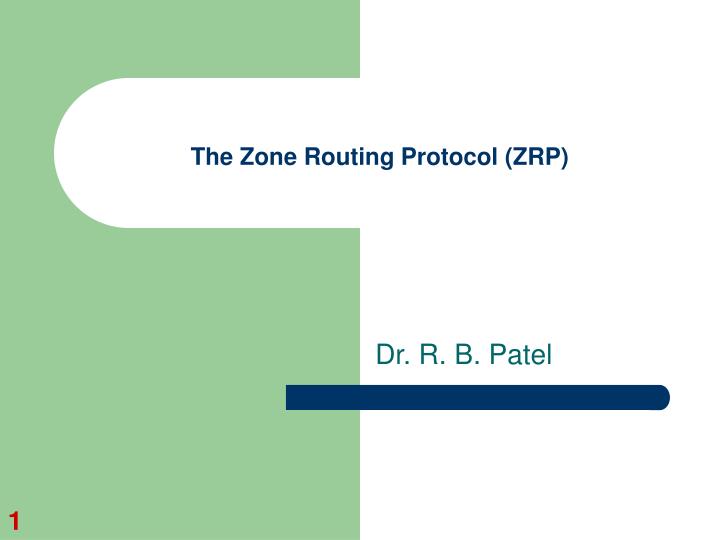 the zone routing protocol zrp