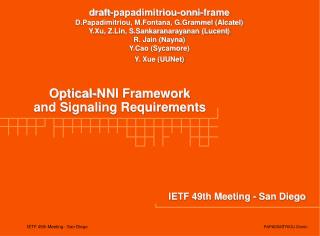 IETF 49th Meeting - San Diego