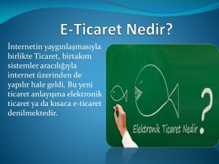 e ticaret nedir
