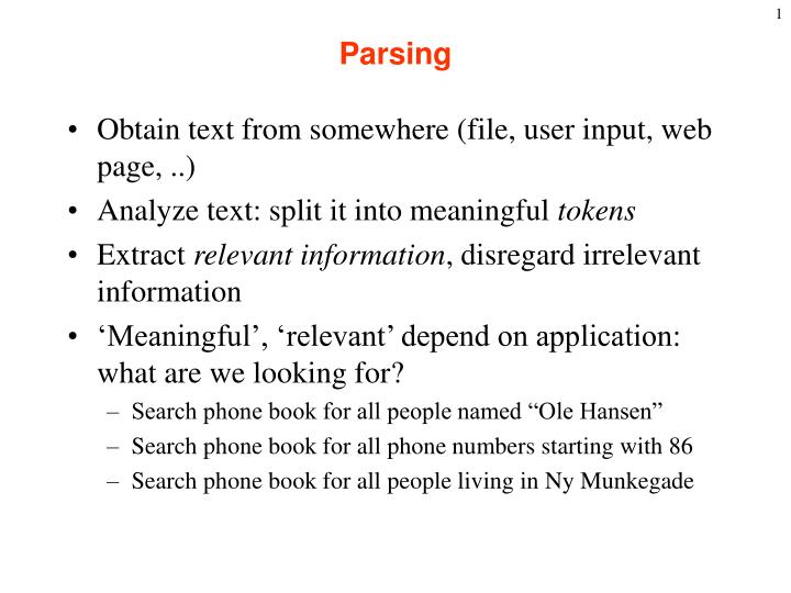 parsing