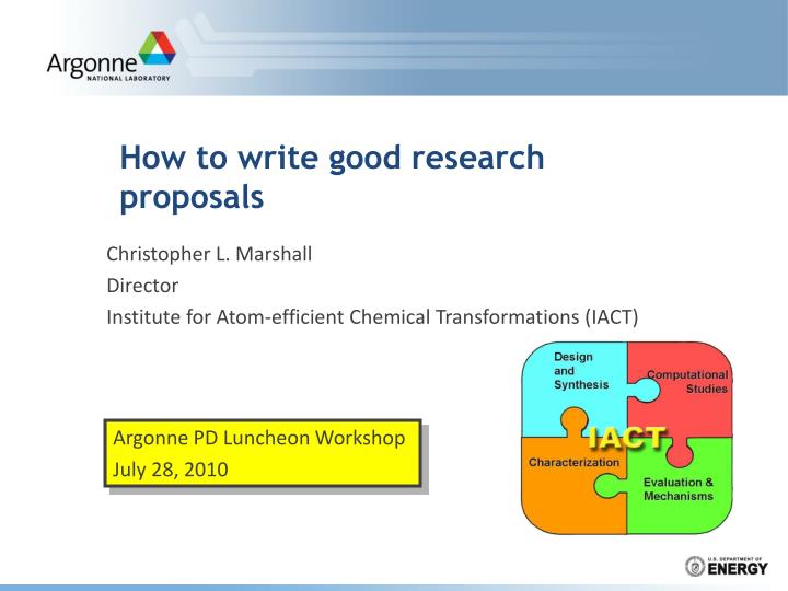 how to write good research proposals
