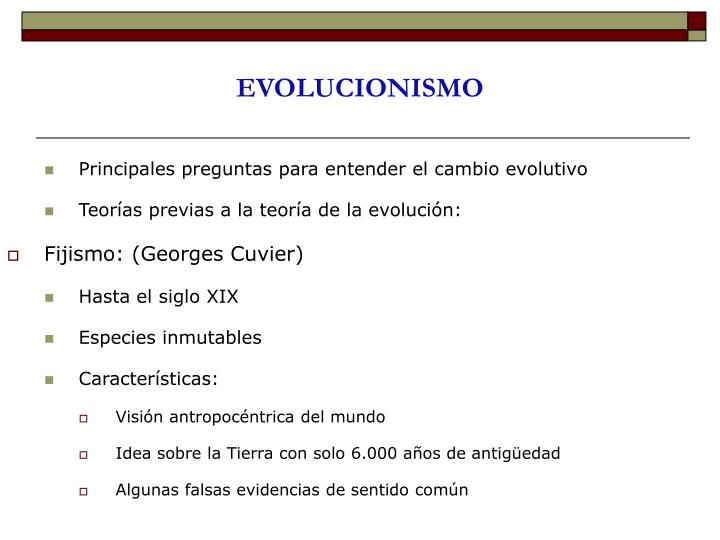 evolucionismo